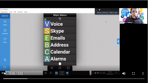 Galloway's screenshot of video tutorial